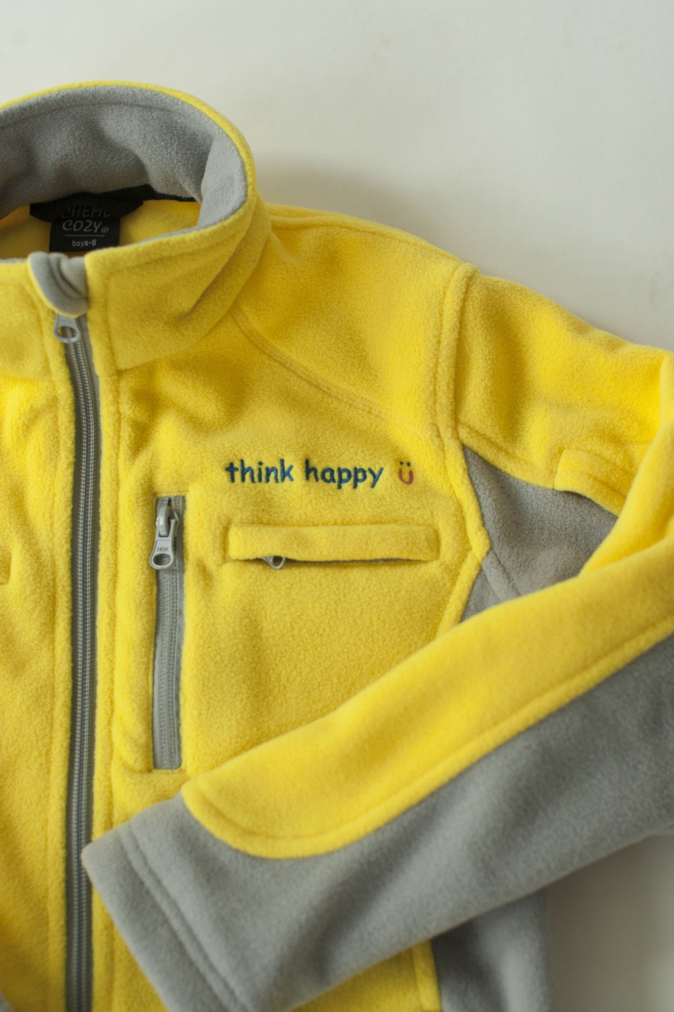Boys Fleece Jacket Yellow Chemo Cozy