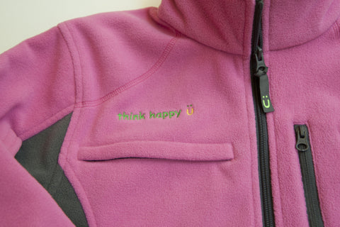 Women's Pink Chemo Cozy Fleece Jackets with PICC Line and Port Access for Chemotherapy Infusions