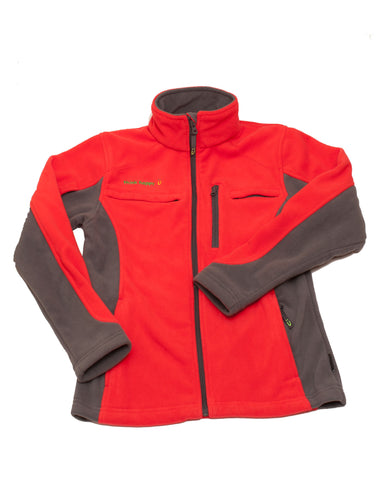 Men's Red Chemo Cozy Fleece Jackets with PICC Line and Port Access for Cancer Patients
